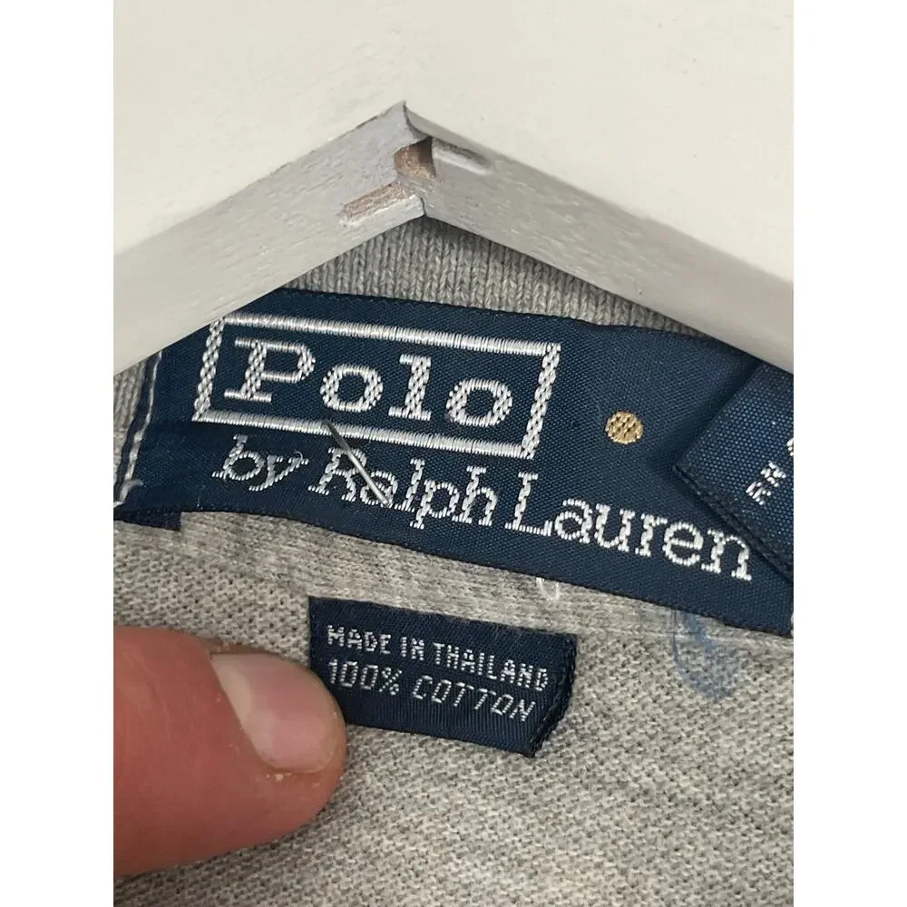 Polo Ralph Lauren Shirt Mens 2XL Polo Gray Long Sleeve Classic N28